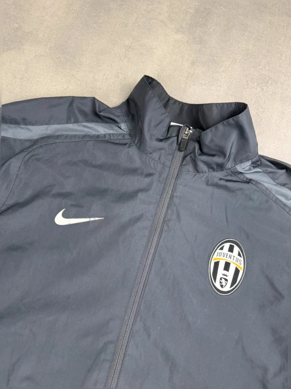 Juventus Turin Nike Track Jacket – Schwarz Grau – Vintage – Größe L