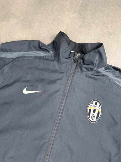 Juventus Turin Nike Track Jacket – Schwarz Grau – Vintage – Größe L