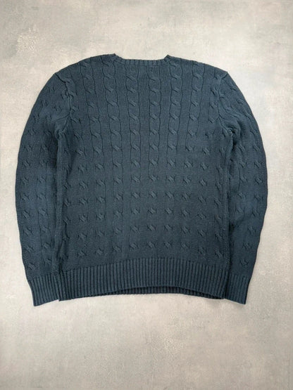Ralph Lauren Cable Knit Sweater – schwarz – größe S
