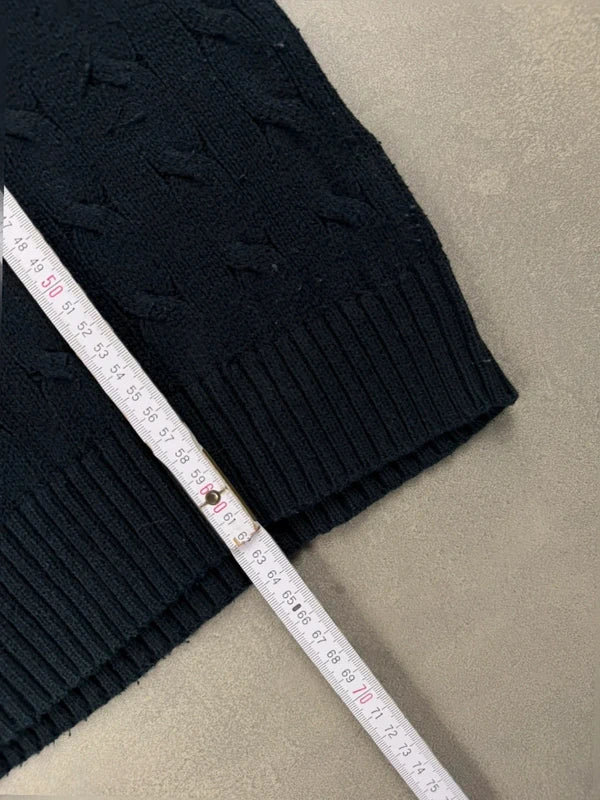 Ralph Lauren Cable Knit Sweater – schwarz – größe S