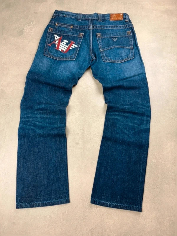 Armani Jeans – Baggy fit – Blau – Größe W31 backprikt pashanim style