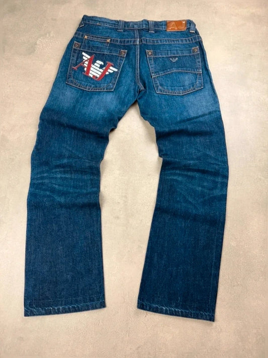 Armani Jeans – Baggy fit – Blau – Größe W31 backprikt pashanim style