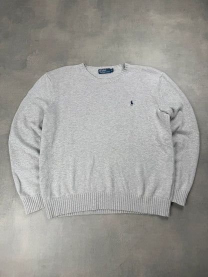 Ralph Lauren Strick Sweater – Grau – Größe L