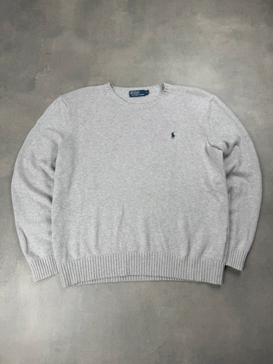 Ralph Lauren Strick Sweater – Grau – Größe L