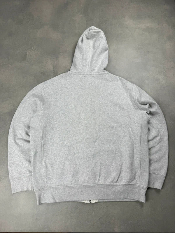 Ralph Lauren Zip Hoodie – Grau – Größe L – Old Money