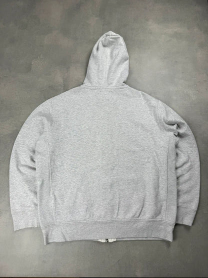 Ralph Lauren Zip Hoodie – Grau – Größe L – Old Money