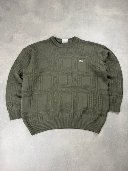 Lacoste Pattern Knit Sweater – Grün – Größe S