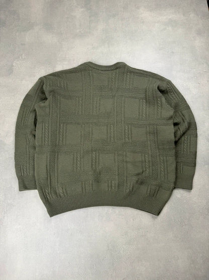 Lacoste Pattern Knit Sweater – Grün – Größe S