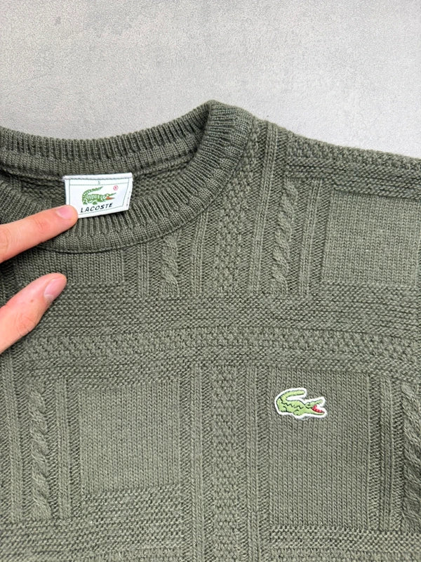 Lacoste Pattern Knit Sweater – Grün – Größe S