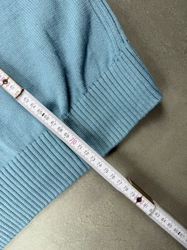 Lacoste Quarter Zip Strickpullover – Blau – Größe XL