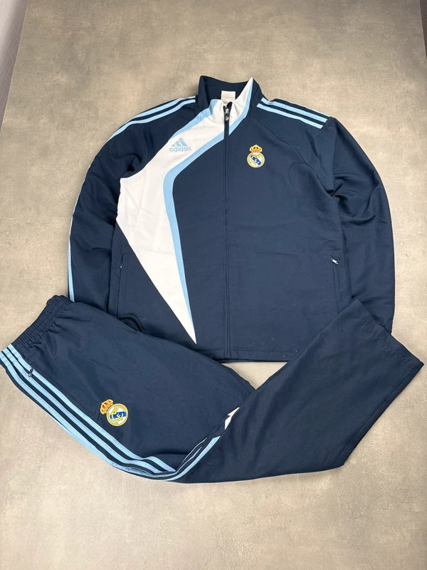 Adidas Real Madrid Tracksuit – Marineblau Weiß – Größe L