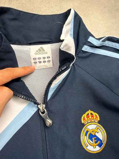 Adidas Real Madrid Tracksuit – Marineblau Weiß – Größe L