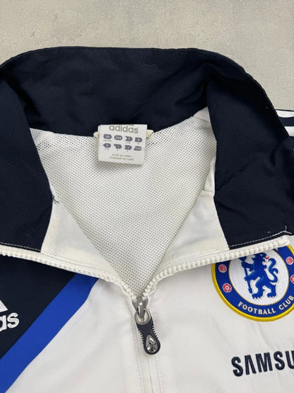 Adidas Chelsea Tracksuit – Weiß Blau Schwarz – Vintage Y2K – Größe M