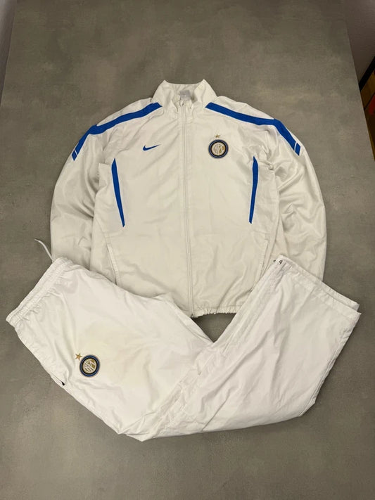 Nike Inter Mailand Tracksuit – Weiß – Vintage Football Core – Größe L