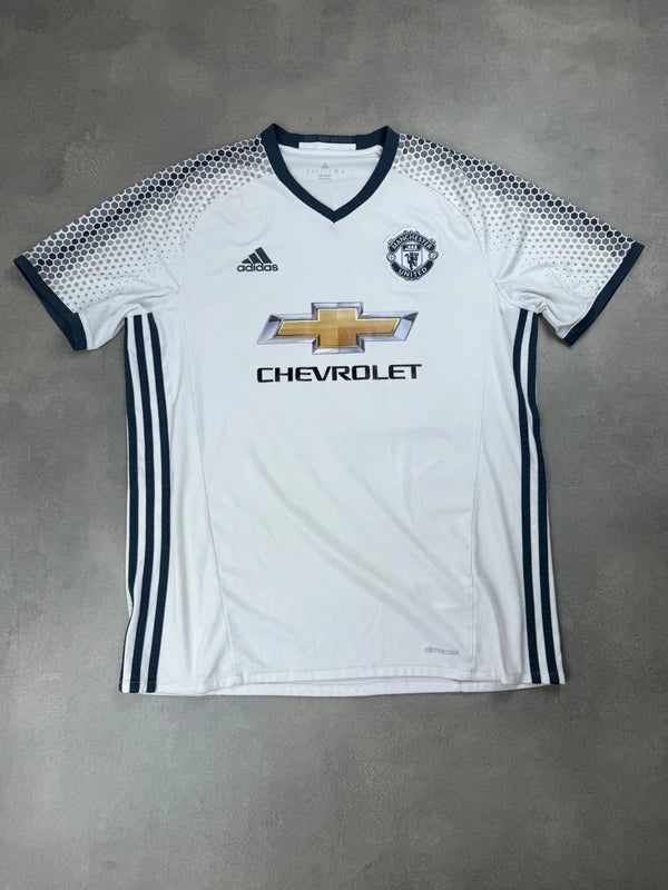 Adidas Manchester United Tello Trikot – Weiß Schwarz – Größe L
