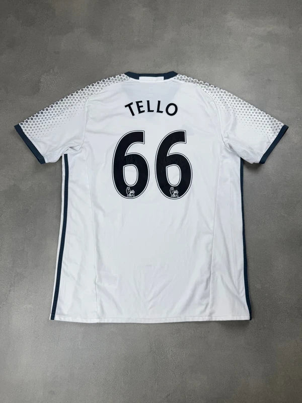 Adidas Manchester United Tello Trikot – Weiß Schwarz – Größe L