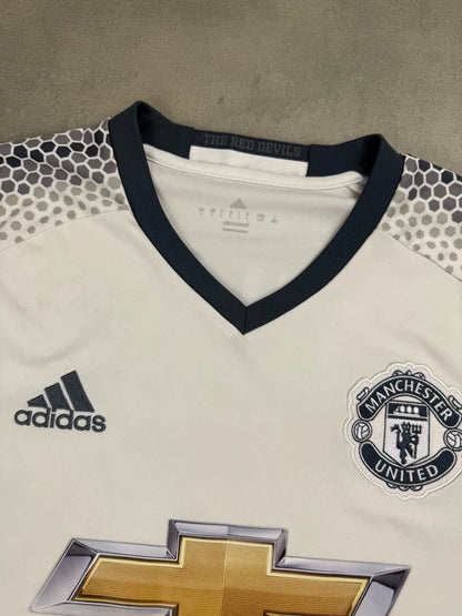 Adidas Manchester United Tello Trikot – Weiß Schwarz – Größe L
