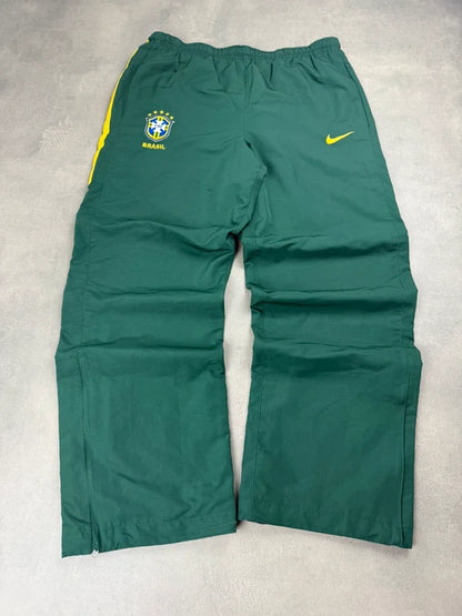 Nike Brasilien Tracksuit – Grün Gelb – Vintage Y2K – Größe L