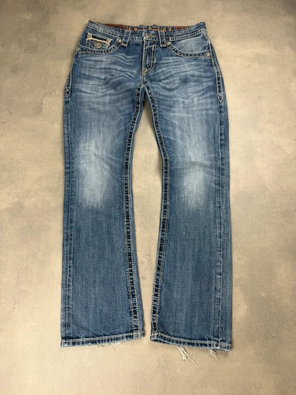 Rock Revival Straight Leg Jeans – Y2K – Größe W32