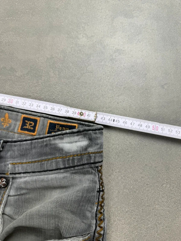 Rock Revival Straight Leg Jeans – Grau – Y2K – Größe W32