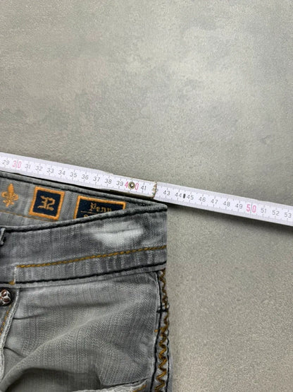 Rock Revival Straight Leg Jeans – Grau – Y2K – Größe W32