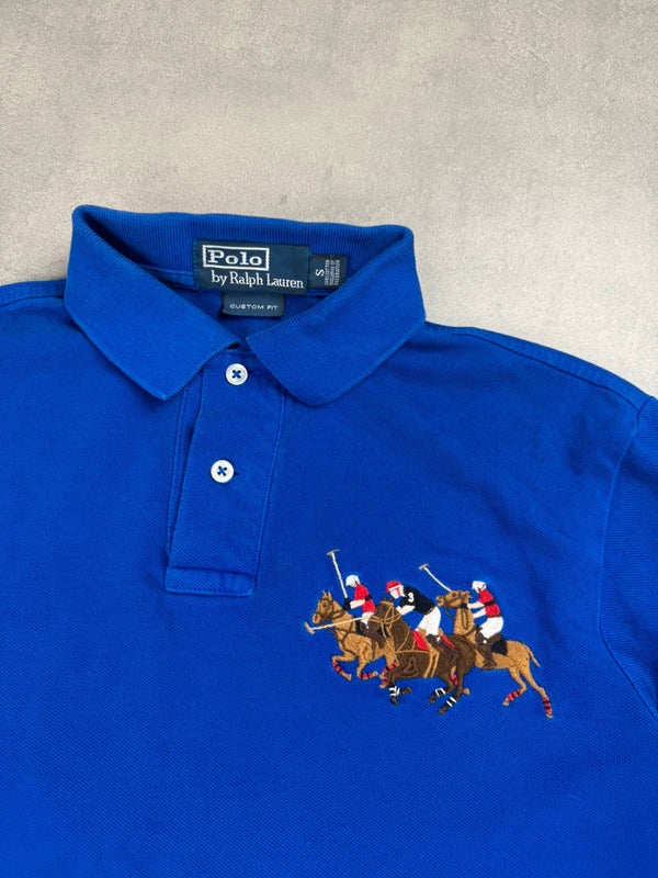 Ralph Lauren Longsleeve Polo Shirt – Blau – Größe S