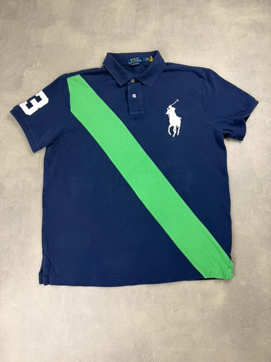 Ralph Lauren Polo Shirt – Marineblau Grün – Größe L