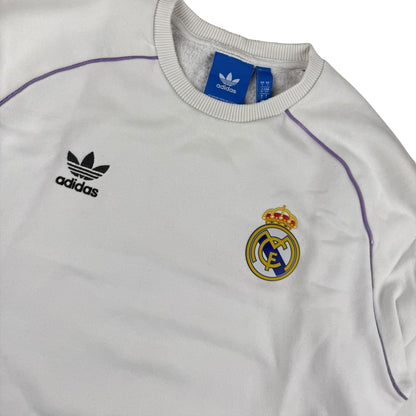 Adidas Real Madrid sweater weiß vintage S