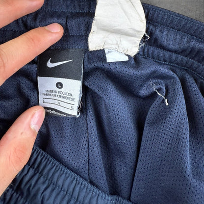 Nike FC Barcelona Track Pants – Open Leg – Vintage – Größe L – Schwarz/Blau