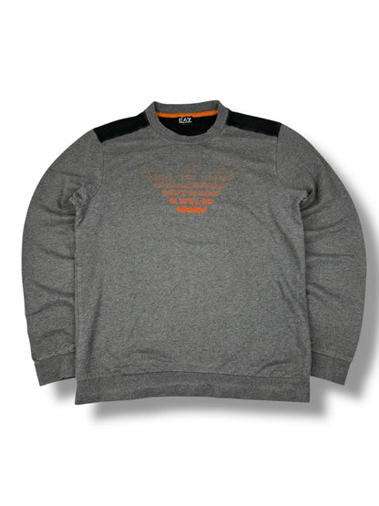 Emporio Armani Sweater – Grau / Orange – Größe M