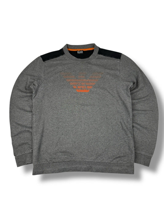 Emporio Armani Sweater – Grau / Orange – Größe M