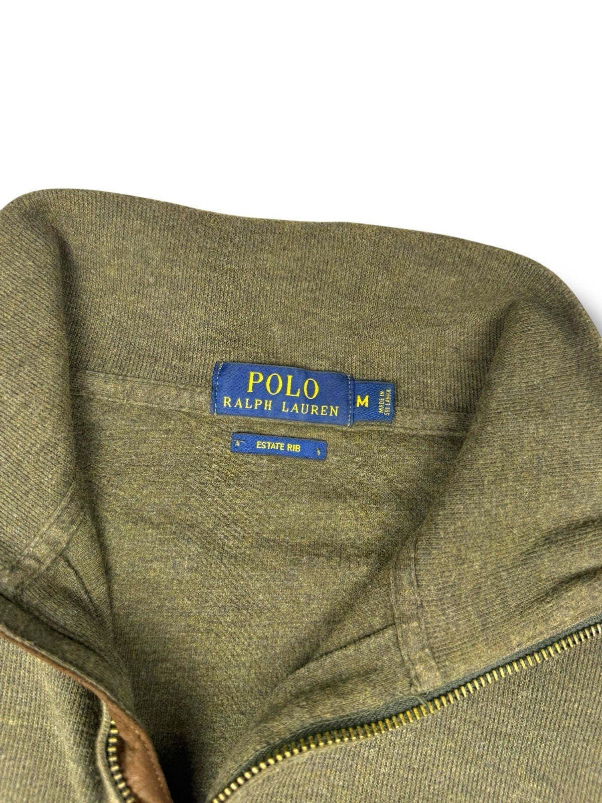 Ralph Lauren Sweater – Grün – Größe M – Feinstrick Quarter ZIP Pullover