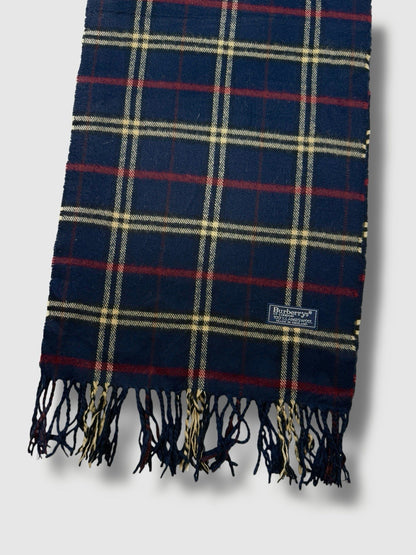 Burberry Schal – Dunkelblau/Marine – 100 % Lammwolle