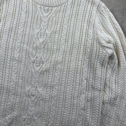 Jack & Jones Premium Grobstrickpullover – Cremeweiß – Herren L – Neuwertig