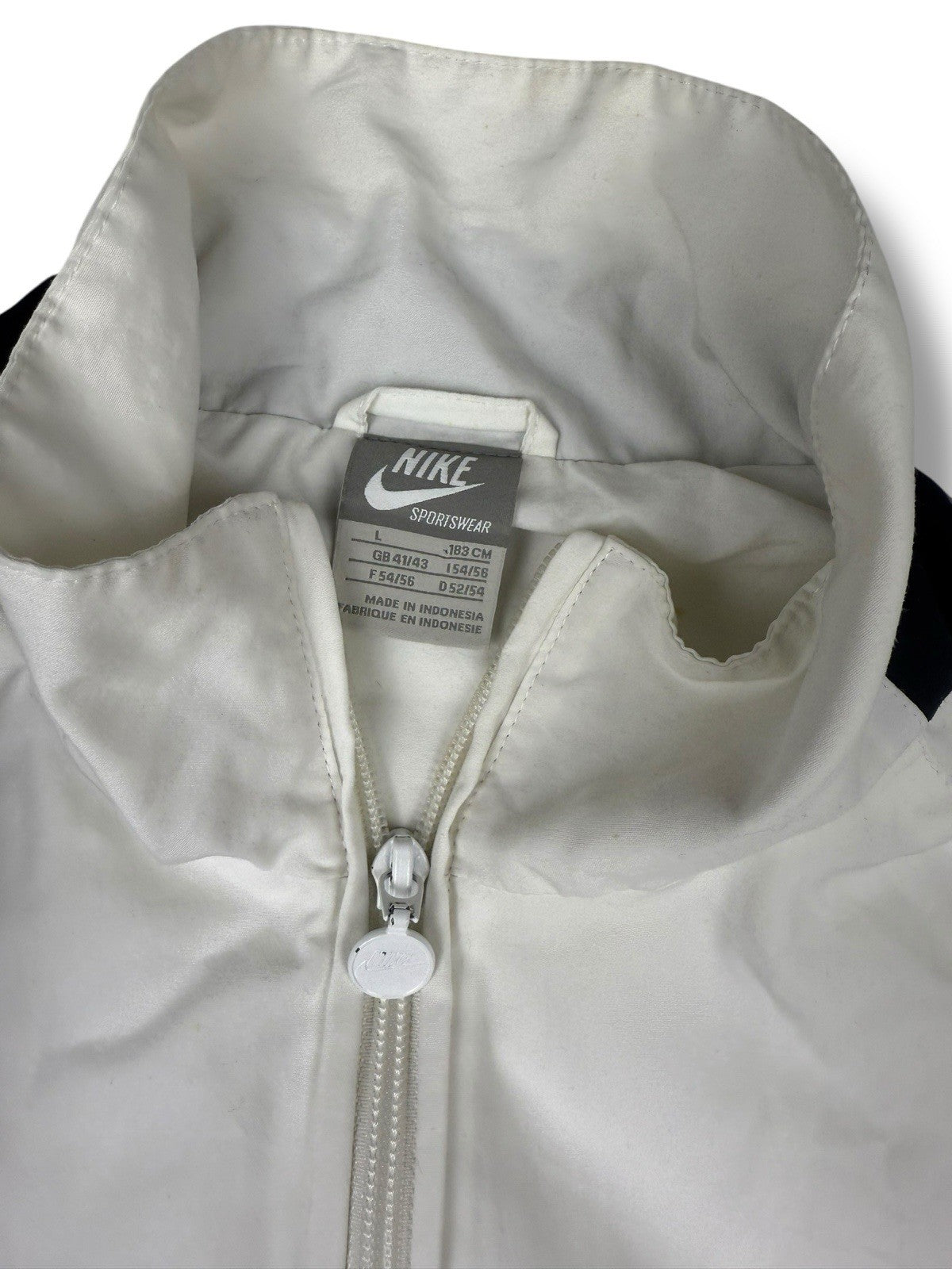 Nike – Track Jacket – Weiß/Schwarz – Größe L