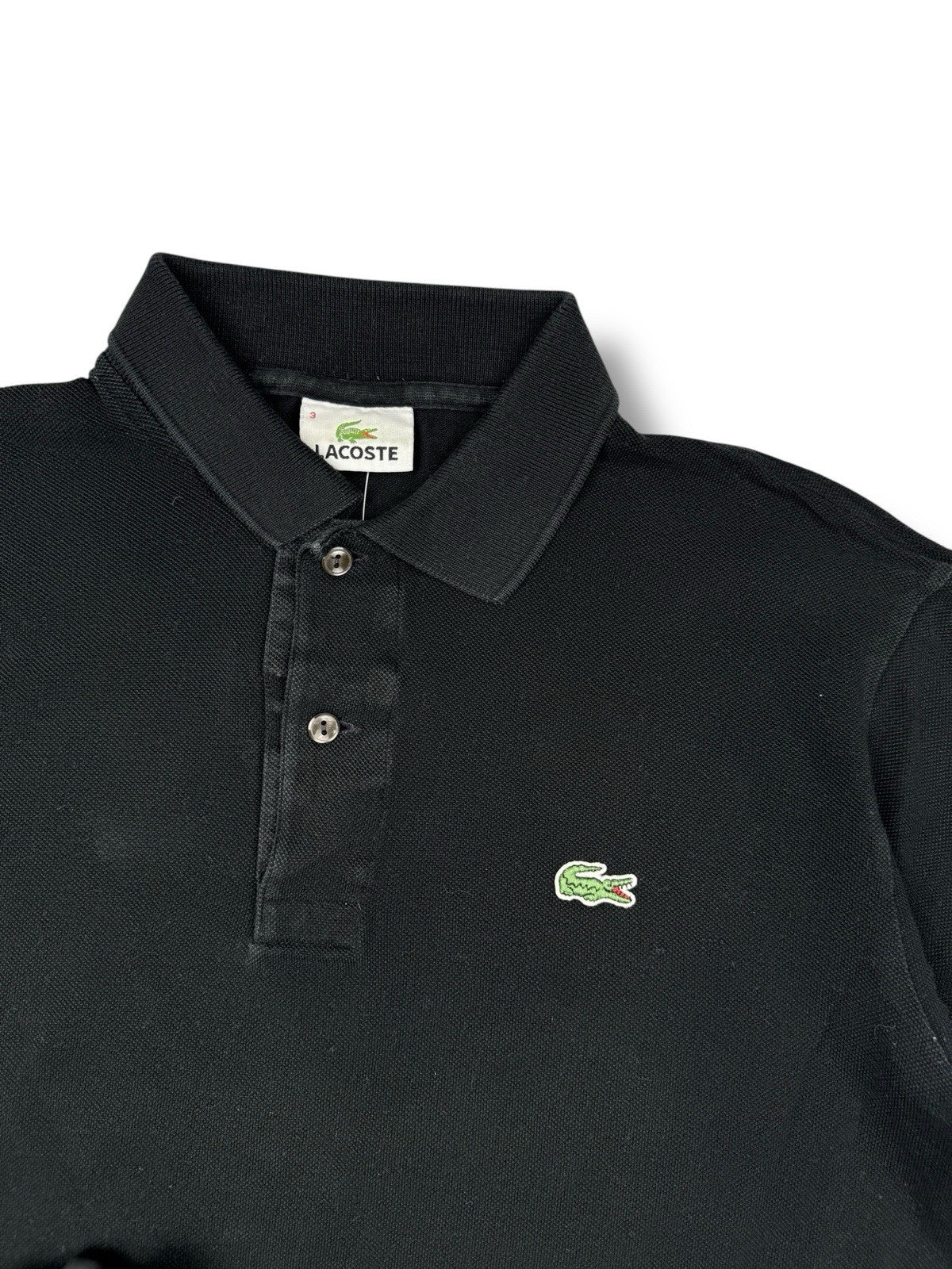 Lacoste Poloshirt Größe 3 In Schwarz Mit Kurzen Ärmeln