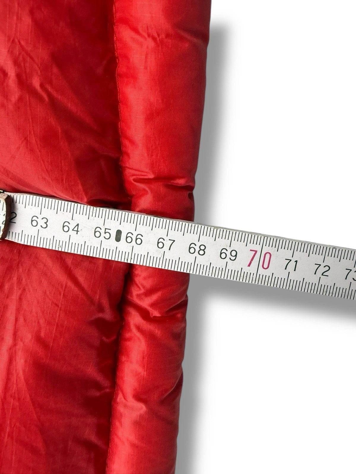 The North Face Puffer Jacket – Rot/Schwarz – Größe S (Label 90) – 800 Fill