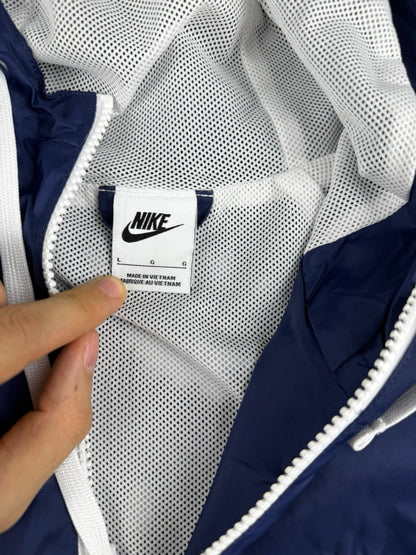 Nike – Nylon Tracksuit – Blau/Weiß – Größe L – Baggy Fit