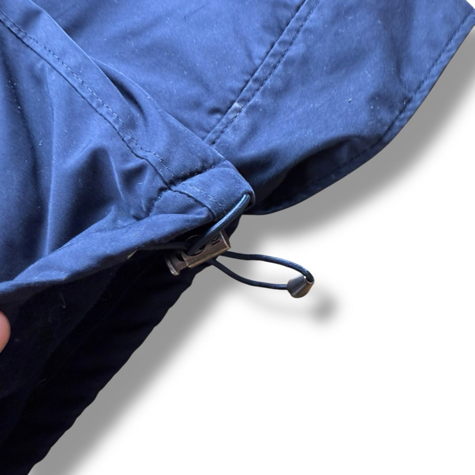 Ralph Lauren Collegejacke mit versteckbarer Kapuze – Navy, XL