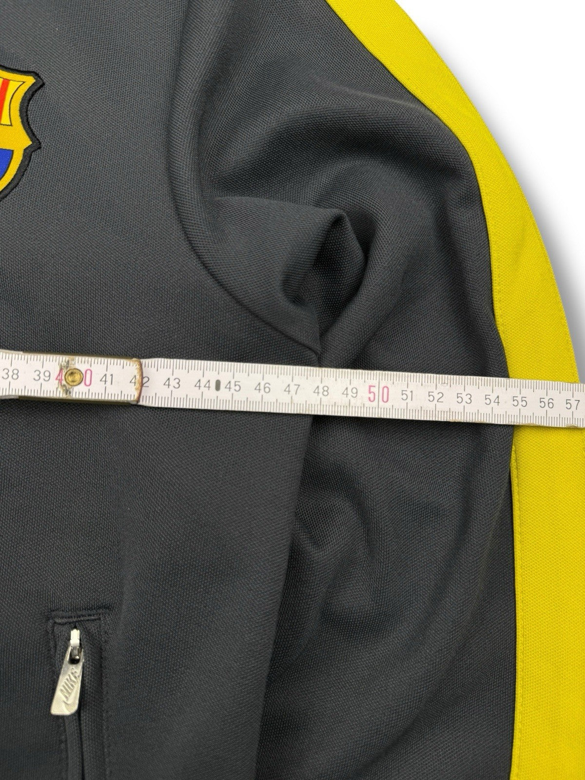 FC Barcelona Track Jacket – Grau/Gelb – Größe S – Nike