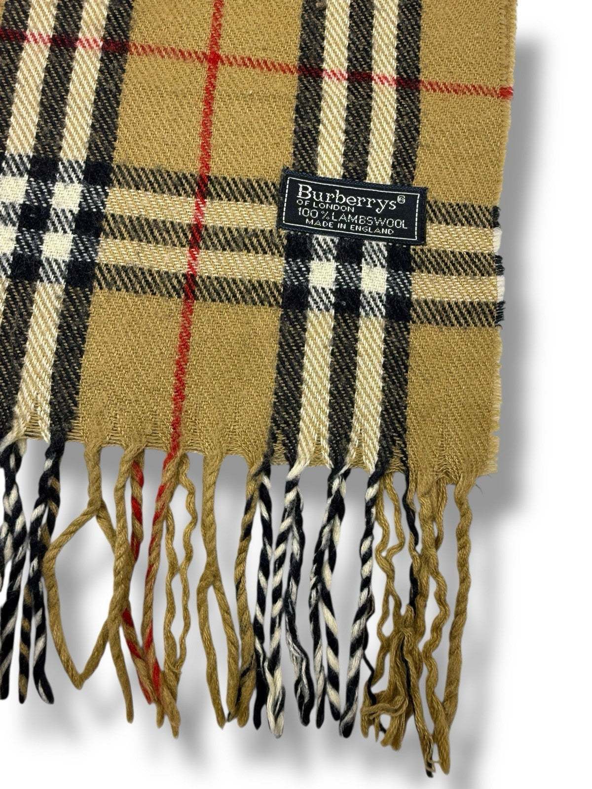 Burberry Schal – Dunkelbeige – 100 % Lammwolle