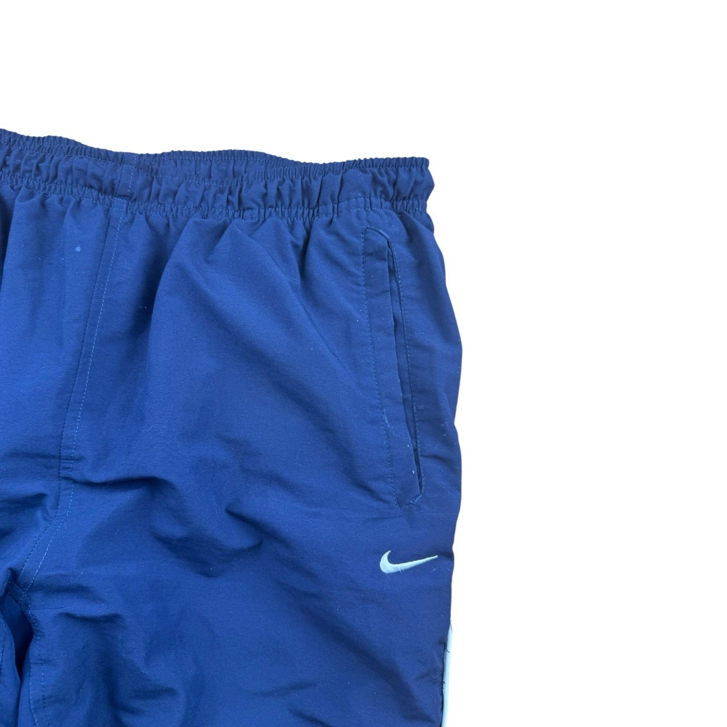 Nike Track Pants – Marineblau – Herren M – Doppeltes Piping – Open Leg