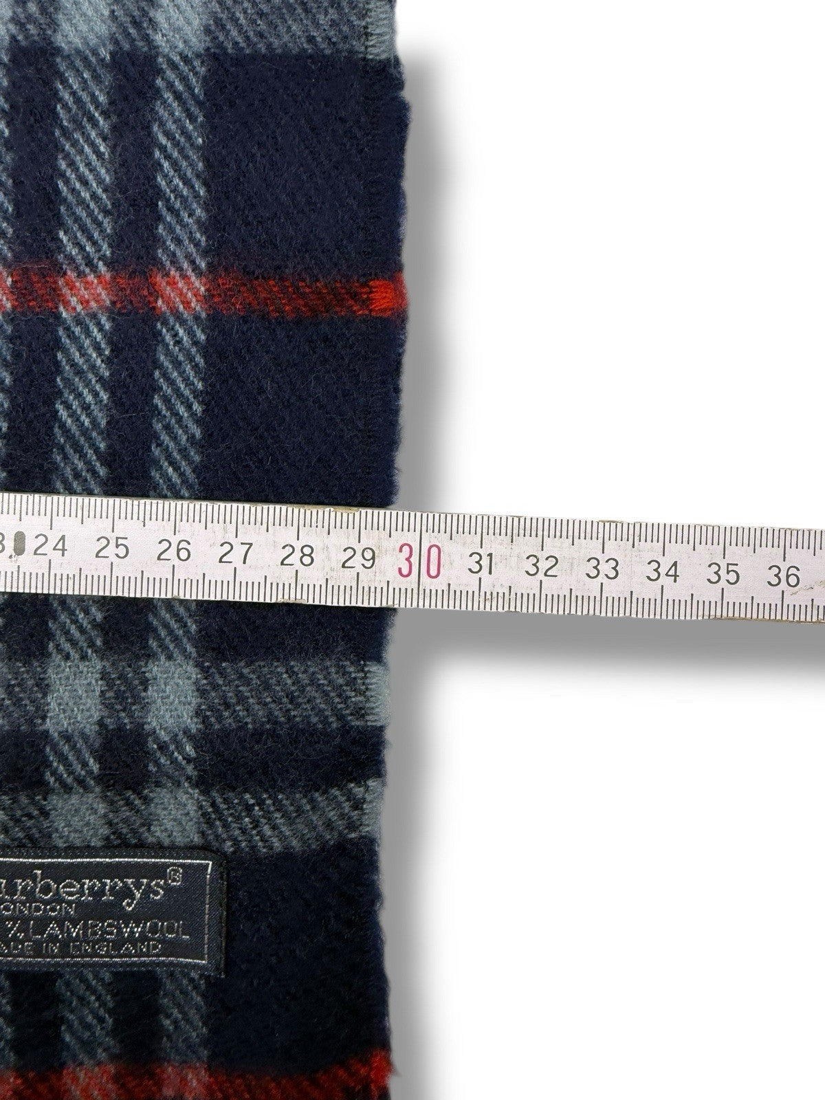 Burberry Schal – Dunkelblau/Marine – 100 % Lammwolle