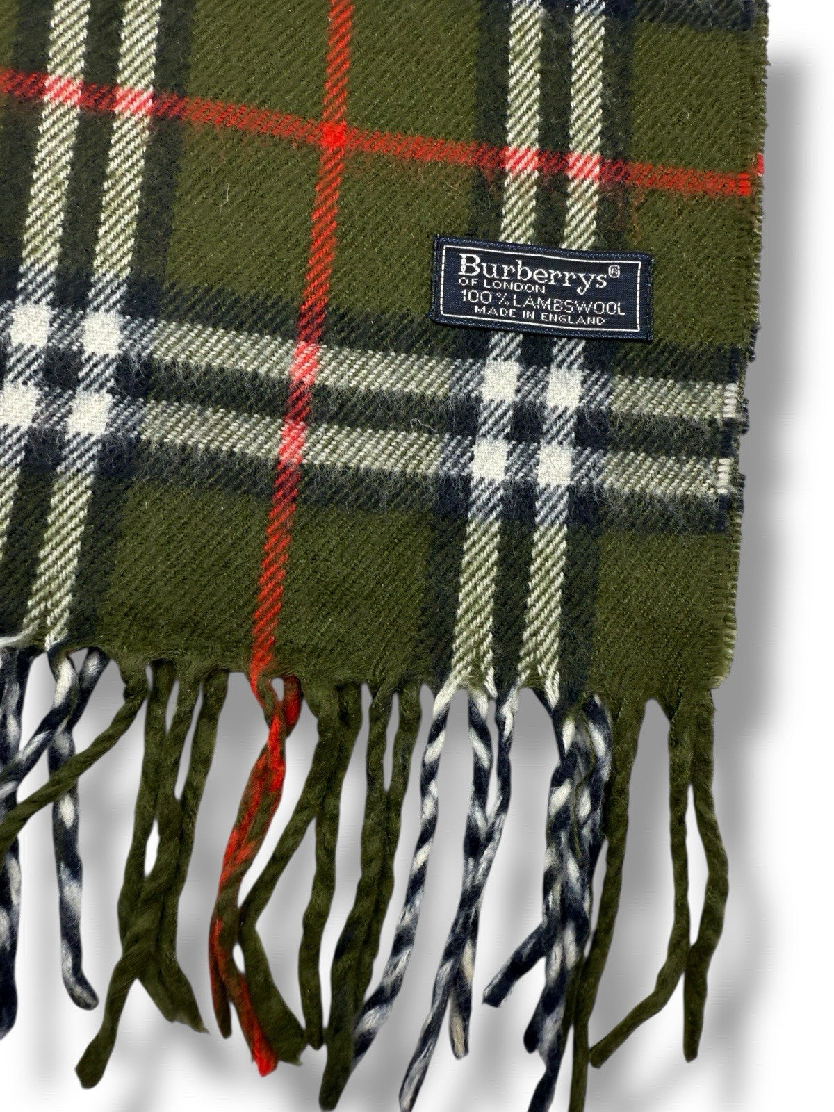 Burberry Schal – Grün – 100 % Lammwolle (Top erhalten)