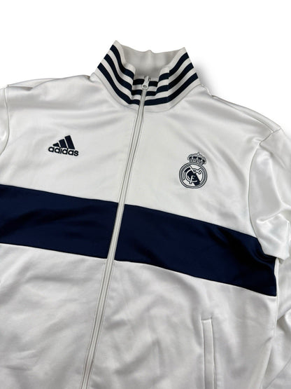 Real Madrid Full-Zip Jacke – Weiß/Blau – Herren XL