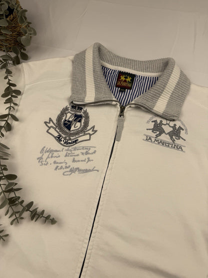 La Martina – Polo Heritage Jacke – Weiß – Größe L (etik 2XL)