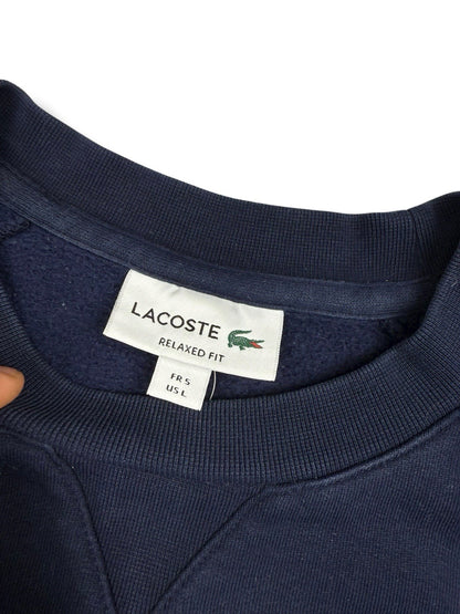 Lacoste Sweater – Navy Blau – Größe L (Boxy Fit)