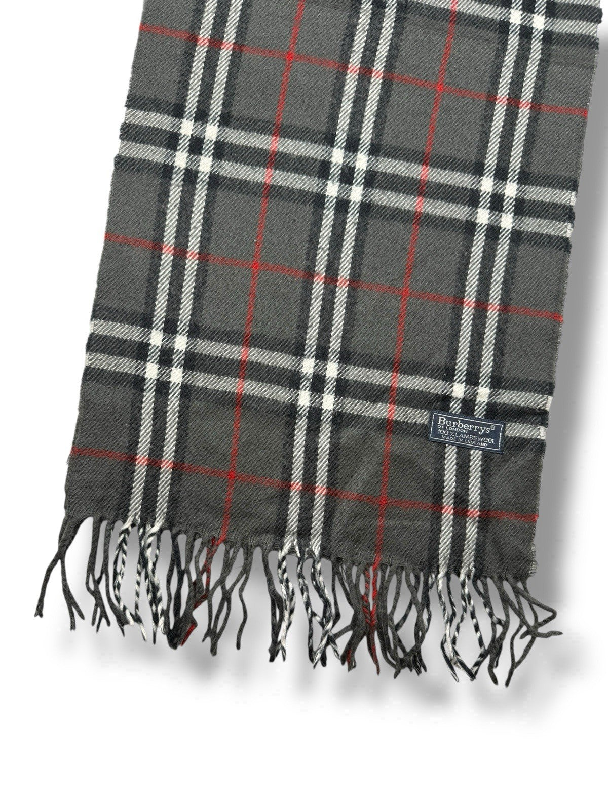 Burberry Schal – Grau – 100 % Lammwolle