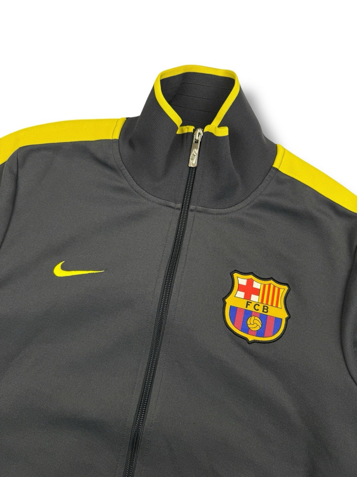 FC Barcelona Track Jacket – Grau/Gelb – Größe S – Nike