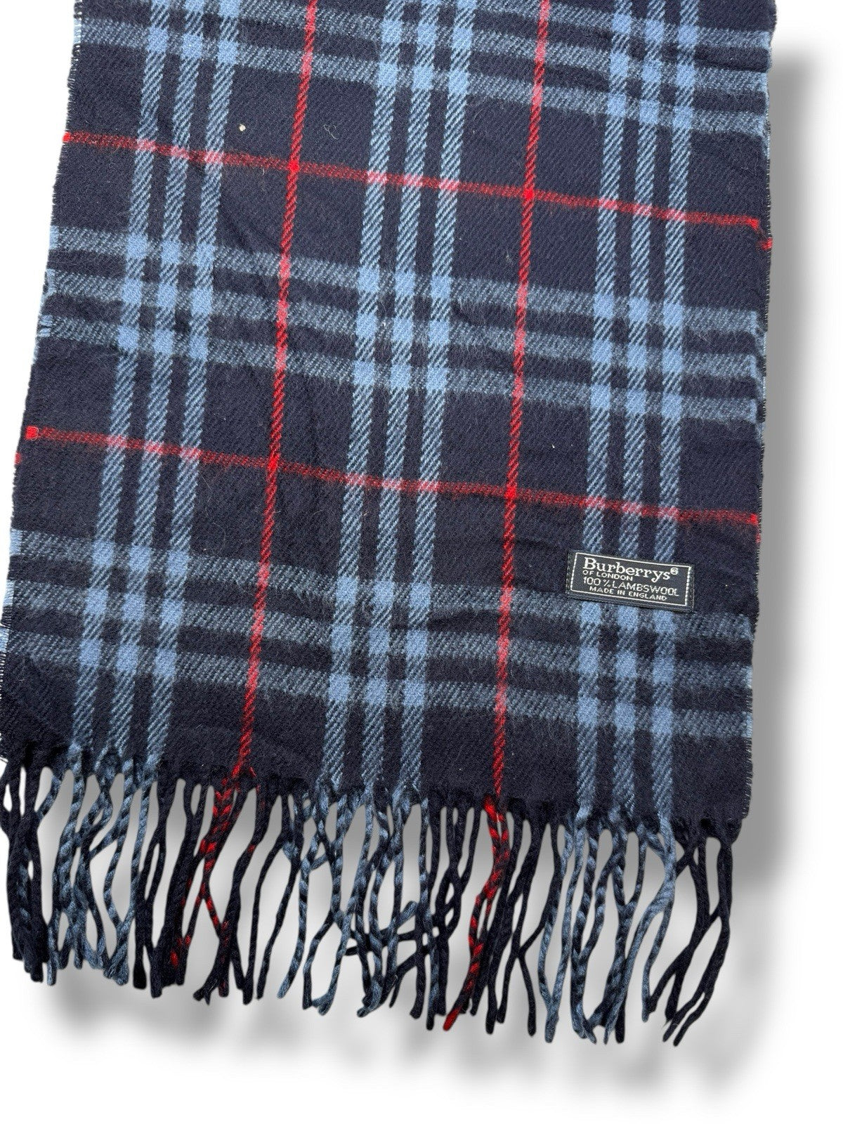 Burberry Schal – Blau – 100 % Lammwolle